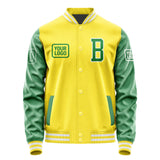 Custom Light Yellow Emerald Green Jacket JA262624261818242418