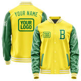 Custom Light Yellow Emerald Green Jacket JA262624261818242418