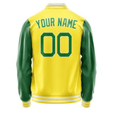 Custom Light Yellow Emerald Green Jacket JA2626242618B21824