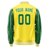 Custom Light Yellow Emerald Green Jacket JA2626242618B31824
