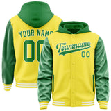 Custom Light Yellow Emerald Green Jacket
