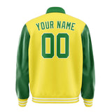 Custom Light Yellow Emerald Green Jacket