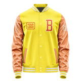 Custom Light Yellow Orange Jacket JA262628261818282818