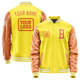 Custom Light Yellow Orange Jacket JA262628261818282818