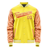 Custom Light Yellow Orange Jacket JA2626282618B31828