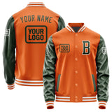 Custom Orange Dark Green Jacket