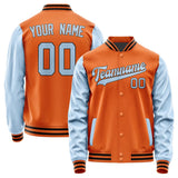 Custom Orange Light Blue Jacket