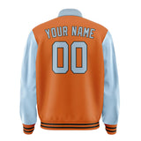 Custom Orange Light Blue Jacket