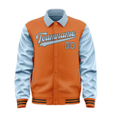 Custom Orange Light Blue Jacket
