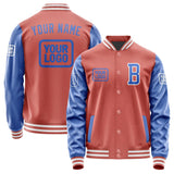 Custom Copper Rose Sky Blue Jacket