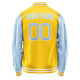 Custom Gold Light Blue Jacket JA3030083017B21708