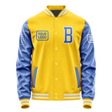 Custom Gold Sky Blue Jacket JA303009301818090918