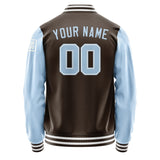 Custom Brown Light Blue Jacket Jb0101080118081818