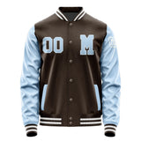 Custom Brown Light Blue Jacket Jb0101080118081818