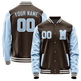 Custom Brown Light Blue Jacket Jb0101080118081818