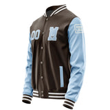 Custom Brown Light Blue Jacket Jb0101080118081818