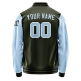 Custom Olive Light Blue Jacket Jb0202080217081817