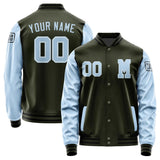 Custom Olive Light Blue Jacket Jb0202080217081817