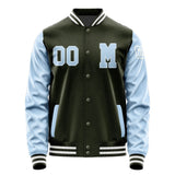 Custom Olive Light Blue Jacket Jb0202080218081818