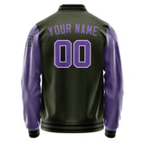 Custom Olive Light Purple Jacket Jb0202230217231817