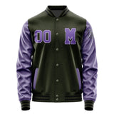 Custom Olive Light Purple Jacket Jb0202230217231817