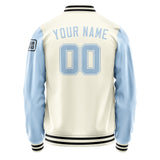 Custom Cream Light Blue Jacket Jb0303080317081817