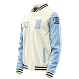 Custom Cream Light Blue Jacket Jb0303080317081817