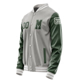 Custom Gray Dark Green Jacket Jb0404060418061818