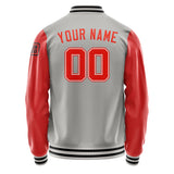 Custom Gray Orange Red Jacket Jb0404120417121817