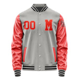 Custom Gray Orange Red Jacket Jb0404120417121817