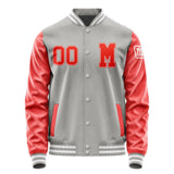 Custom Gray Orange Red Jacket Jb0404120418121818