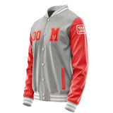 Custom Gray Orange Red Jacket Jb0404120418121818