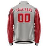 Custom Gray Red Jacket Jb0404140417141817