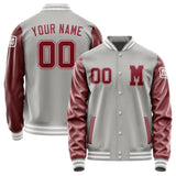 Custom Gray Crimson Red Jacket