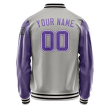 Custom Gray Light Purple Jacket Jb0404230417231817