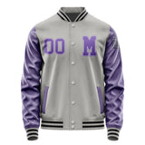 Custom Gray Light Purple Jacket Jb0404230417231817