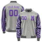 Custom Gray Light Purple Jacket Jb0404230417231817