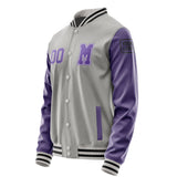 Custom Gray Light Purple Jacket Jb0404230417231817