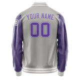 Custom Gray Light Purple Jacket Jb0404230418231818