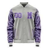 Custom Gray Light Purple Jacket Jb0404230418231818