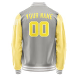 Custom Gray Light Yellow Jacket Jb0404260418261818