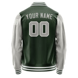 Custom Dark Green Gray Jacket Jb0606040618041818