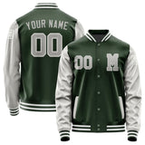 Custom Dark Green Gray Jacket Jb0606040618041818