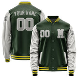 Custom Dark Green Gray Jacket Jb0606040626041817