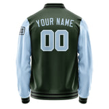 Custom Dark Green Light Blue Jacket Jb0606080617081817