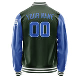 Custom Dark Green Sky Blue Jacket Jb0606090618091818