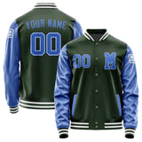 Custom Dark Green Sky Blue Jacket Jb0606090618091818