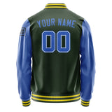 Custom Dark Green Sky Blue Jacket Jb0606090626091817