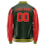 Custom Dark Green Orange Red Jacket Jb0606120626121817