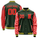 Custom Dark Green Orange Red Jacket Jb0606120626121817